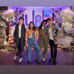 Ali Liebert Instagram - #FriendsAndFamilyChristmas ... tonnnnnnight is the night!!! 8/7c  on @hallmarkchannel (@w_network in Canada) 🌈🎄🌈
We have songs by @cher & @cyndilauper! We have the iconic  @humberly being an a cute artist wearing the best jackets in hallmark history! We have me wearing blazers and being a lawyer and baking cookies and stuff! We have an incredible supporting cast & a fabulous director @annewheeler1725!  So many fab creatives worked on this project!  I'm so proud and thankful @hallmarkchannel made this movie 👏👏👏 @lhdhallmark @jenniowa @mrsjp24.  It means so much to me personally and hopefully it will touch the hearts of a lot of other ppl  too ♥️♥️♥️ #representationmatters