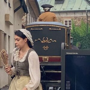 Alice Englert Instagram - DANGEROUS LIAISONS FINALE Im blown away i got to work with and adore this dangerous gorgeous DL team. I feel so lucky 💌💌💌💌💌💌💌💌 Got a few more piccies of nico, kosar cam and my ep 5 ponytail i feel i must share one day 💌 so much thanks to many many fantastic folks @dangerousliaisons @kosarali__ @nicholasdenton @leolonsdale @ollyblackburn @harriet.j.warner @wayway82
