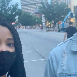 Alicia James Instagram - It’s after midnight eastern time but still our day in Cali. It’s the first time we’ve been in our hometown on our anniversary since we got married! Happy 14th wedding anniversary to my forever husband, lover, best friend, first after God, prayer warrior, partner, and everything else. Thank you for a filled day of fun in Indy. Especially going back where he proposed 15 years ago and reenact our proposal in the same spot where he got on one knee 😢. That never gets old 💖 #itsouranniversary #isaidyes #14years  #husbandandwife #loveIndy #ourindytrip #naptown #monumentcircle #massaveindy #swipeleft