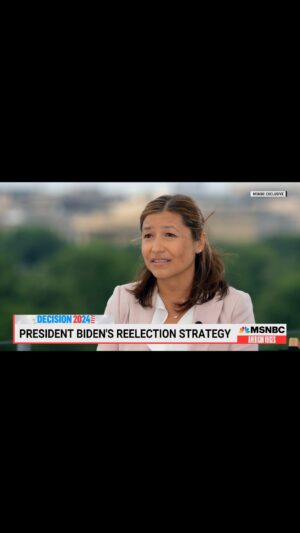 Alicia Menendez Instagram - As part of our exclusive @msnbc interview with Julie Chávez Rodríguez, campaign manager for the Biden/Harris re-elect, I asked about the possibility of running against a thrice indicted, twice impeached former president. #msnbc