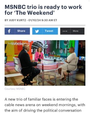 Alicia Menendez Instagram - See you Saturday 8amET with @symonedsanders & @chairman_steele ☀️☕️