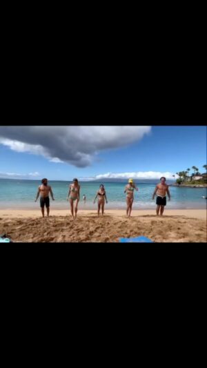 Alicia Vela-Bailey Instagram - This was our 1st day of 2023! Flipping on a beach with my sisters, hubby and brother-in-law in Hawaii. A family that flips together sticks together. Hey, Better late than never haha 😆 Also, don’t mind the bad form, it’s been a minute. 
.
.
.
#2023 #day1 #ohana #family #maui #napili #beach #flips #backhandspring #velabaileysisters #hawaii #beachlife #velabaileystyle #mullinsmarriedlife