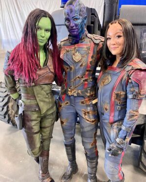 Alicia Vela-Bailey Instagram - Finally got the chance to see the new Guardians vol. 3! It was so much fun to work on! Brought back so many great memories with the epic team we had. Who was lead by the amazing @heidimoneymaker 🤩. Thank you girl for allowing me to be a part of such an awesome team! The cast and crew on this one was a lot of fun!  Thank you to all 🥰.