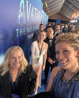Alicia Vela-Bailey Instagram - So stoked for the world to see this film! It’s been a long time coming, but it’s totally worth the wait. So proud and honored to be able to share this night with my family and avatar family. Congratulations to everyone! 💙💙💙💙💙💙💙
.
.
.
#avatarthewayofwater #avatar #avatarfamily #thewayofwater #family #love #pandora #dejablue