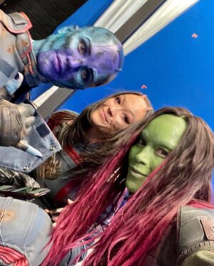 Alicia Vela-Bailey Instagram - Finally got the chance to see the new Guardians vol. 3! It was so much fun to work on! Brought back so many great memories with the epic team we had. Who was lead by the amazing @heidimoneymaker 🤩. Thank you girl for allowing me to be a part of such an awesome team! The cast and crew on this one was a lot of fun!  Thank you to all 🥰.
