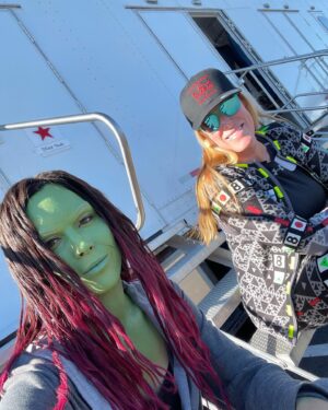 Alicia Vela-Bailey Instagram - Finally got the chance to see the new Guardians vol. 3! It was so much fun to work on! Brought back so many great memories with the epic team we had. Who was lead by the amazing @heidimoneymaker 🤩. Thank you girl for allowing me to be a part of such an awesome team! The cast and crew on this one was a lot of fun!  Thank you to all 🥰.