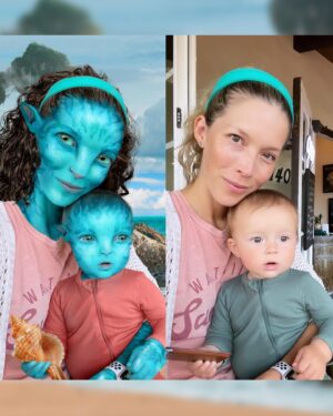 Alicia Vela-Bailey Instagram - Alicia Vela-Bailey ~ troupe/cast
🌀 continuing the Cast & Crew series with a familiar face that you might know as Ikeyni (last slide). If anyone
knows anything about living beachy, it's Alicia and her daughter Kaia. So instead of being Tayrangi, this time it's Metkayina 🏝🌊☀️