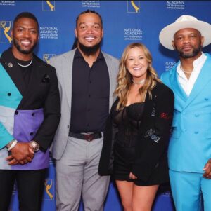 Alicia Zubikowski Instagram - Our 1st @thesportsemmys as a Pivot Family and the fellas looked sharp! 

Thank you to all our peers, colleagues and the Academy of Television for nominating us, recognizing our work and considering our platform one of the best in the industry. As a Podcast, to break into the world of television and receive the nomination for Outstanding Hosted Edited Series joining legendary shows like @hbo Real Sports and E60 is a honor we don’t take lightly. Being amongst so many talented creators and filmmakers last night was humbling yet motivating. A time was had & We are grateful. 

So grateful that we woke up super early today and got right back at it…back on our Pivot filming with compelling guests, having impactful conversations and continuing to create unique content- because in the end, we all have a story to tell. 

Special thanks to our A  team, we have the best people and hardest workers in our Pivot Family and we’re happy to share the night with a few of them. Anybody can Podcast, not everybody Pivot🎬

@realrclark @channingcrowder @fredtaylor @alicia 

#Accept #Adjust #MoveForward