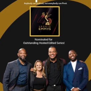 Alicia Zubikowski Instagram - Wow. What a wild 2 years. When we started this show, we knew we had something special but more importantly, we had the right people to Pivot. 

Today, finding out that The Pivot is nominated for an Emmy in the category of Outstanding Hosted Edited Series is truly remarkable and the recognition from our peers and media industry is overwhelming and appreciated. 

It’s been a lot of sleepless nights, early mornings, long drives from state to state and sacrifices but we wouldn’t trade the journey for anything! We’ve redefined the word Pivot and built this from the ground up…people always ask how big our team is and we look around at each other and say: This is us. 

Not enough words to describe the impact of Ryan, Channing and Fred- so much respect and credit for pivoting from football careers to finding the right balance and put their own spin on what this show could be, and ALWAYS being your true selves. Through vulnerability of not being afraid to openly share or show emotion or shed tears or be brutally honest at times, we’ve created a platform people have come to love and respect.

And Extreme gratitude to all of the people and guests who have given us their time, trusted us with their story, laughed with us, cried with us and helped make The Pivot what it is today. In such a short time, we formed a family with our crew, with every person who’s sat with us and all of you who consistently show up on Tuesdays and Fridays to support us. 

Thank you. 
@realrclark @fredtaylor @channingcrowder @alicia 

#pivot #podcast #emmys #sports #nfl