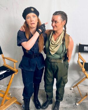 Alison Wright Instagram - Love a bit of LJ - our train troublemaker - She’s all heart. 
@annalisebasso ❤️

LJ all the way, just hang onto your spare eyeballs…. Oh, and your junk !

#snowpiercertv #snowpiercertnt 
#behindthescenes 
@snowpiercertv