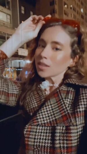 Alix Schwartz Instagram - That Halloween walk. 

#nyc #halloween #dancingonmyown #strut #october31 #spookyseason #fallcolors #midnightwalk #thriftedfashion