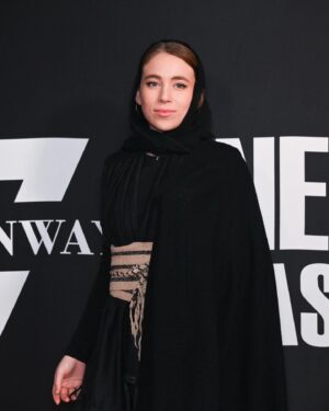 Alix Schwartz Instagram - Fashion Week…or…the Dune premiere? — 🤷‍♀️

Outfit inspired and provided by my grandma @joycepomeroyschwartz 

#fashionweek #dunepremiere #duneparttwo #fashion #runway7fashion #nyfw #dune #grandmascloset