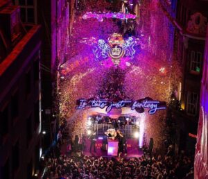 Allen Leech Instagram - Very privileged to be on stage to turn on the #bohemianrhapsody lights on iconic Carnaby St @carnabylondon @bohemianrhapsodymovie @dsquared2