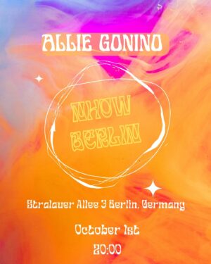 Allie Gonino Instagram - #GERMANY I’m playing my first show in #Berlin this Saturday night @nhow.berlin! 
Come celebrate the release for my new EP #GoodMen, out October 7th ⚡️⚡️⚡️
Doors open at 20:00, and the show is FREE, so you just need to click the link in my bio to RSVP. I can’t wait to finally meet you all, let’s have some fun 🌝