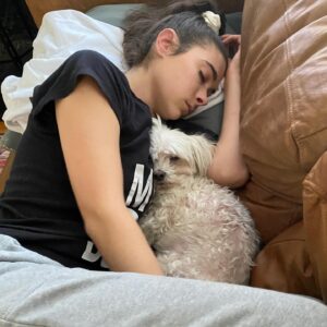 Allison Paige Instagram - Hi my girl. 
Today is 6 months without you. It’s taken me this long to really look at photos of you let alone try to find the right combination of words to describe the thing I love most in this world but let’s give it a shot… I waited my entire childhood for a dog. Begging Santa every Christmas or trying to crack my mom into letting us keep the strays we found. I’d cry and cry and couldn’t understand why it was taking so long. I’ve now come to realize, outside of my mother faking allergies 😜, that the universe was just preparing me for the absolute greatest love and friendship I would ever know. You picked me the second I saw you. Our souls finding each other again and for half of my life you were my little North Star. Guiding me and shaping me in ways nothing else has. 
You loved me when I didn’t love myself, you healed my heart when it was broken, you reminded me of my confidence with every adventure pup step you took, and you saw me when it felt like no one in the world did. With just a look or a lick or a head on my leg, you reminded me who I was and what I was worth. You showed me every day what it meant to be bold and silly and unafraid to take up space. You were the smartest. Too smart ha. You were my absolute favorite part of life and for 17 years we made the best team. All 8 pounds of attitude and pure love. 
I miss you beyond my Momma girl. It’s like a limb is missing from my body. There hasn’t been a morning I don’t keep my eyes closed for just a minute longer hoping that when I open them you will be on my pillow nose to nose with me again. I wish the term “time heals” was true but not in this case. The more time that passes the more bitter I feel I have to do life without you but you know what… I’m ok with that. Because I know that little bitter sting is just your sassy ass reminding me you are my #1 and with me always and then I’m flooded with our memories and your love and I’m full again. You are woven into the fabric of who I am forever and it was the greatest honor of my life getting to be your momma. I’ll meet you in the trees Minyah 💕