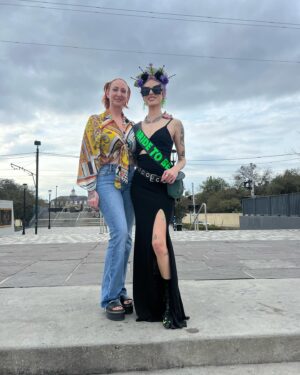 Alondra Excene Shields Instagram - My “Boo-chelorette” in New Orleans 🦇
My heart is so full after spending last week with all of these amazing women in one of my favorite cities! Everyone got along so well and it was truly magical! We started the trip with a night in at our mini mansion, taking advantage of our heated pool. 1st day we went and visited our Vampire Queen Anne Rice. We drank red wine and left some as an offering. 🧛🏻‍♀️🩸 We did a ghost tour, then raged our faces off at The Dungeon Bar! They don’t allow photos which is probably a good thing 😂 
Having my Mom there with Me was so special. I’ve been wanting her to go to NOLA with Me since the first time I went. I’d have no love for vampires or Anne Rice if it wasn’t for Her 🖤🧛🏻‍♀️
I’ll never forget this trip. I’ll never forget how these women showed up for Me and made me feel so special. I’m truly the luckiest girl in the world. 
Huge thank you to my Wife & Maid of Honor @witch.book_ for wrangling everyone & getting the cutest decorations! 
I love you all so much and can’t wait for the wedding in a few weeks!!
We’ll always have New Orleans 🖤🦇
Most of my clothes and accessories are from @foxbloodshop 
•
•
•
•
•
•
#nola #neworleans #bacheloretteparty #boochelorette #thiswitchisgettinghitched #annerice #annericegrave #foxblood #babeswhowearblack
