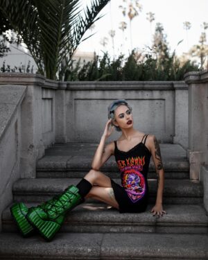 Alondra Excene Shields Instagram - ⛓️ @_eyecandy ⛓️
Haven’t modeled for Eye Candy in YEARS! More of this please!!
📸 @mackenzielenoraphotography 
•
•
•
•
•
#veraseyecandy #eyecandy #cemetery #killerclownsfromouterspace #killerclowns #sailormoon