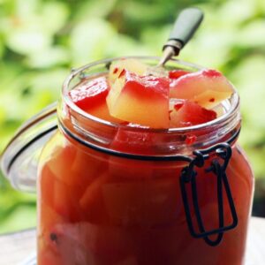 Alton Brown Instagram - An easy and refreshing no-waste summer snack, watermelon rind pickles are the finest thing you can do with a watermelon besides greasing it up and chasing it around the pool.

#linkinbio #watermelonrindpickles #summersnacks #nowasterecipe