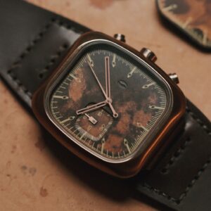 Alton Brown Instagram - It's finally here. The Relic, a unique horological offering, is the result of my collaboration with Brew Watches. There's never been a timepiece quite like it as each watch in the 250 piece limited edition has a uniquely oxidized bronze dial. To learn more, and pick your exact watch, check out the link in our bio.

#brewwatches #microbrandwatch #wornandwound #hodinkee #watchdesign #bespoke #industrialdesign #espressowatch #relicretrograph #retrograph #shottimer #coffeetime #linkinbio