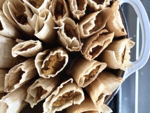 Alton Brown Instagram - Ladies and gentlemen, allow me to present the tamale: cooked corn dough formed around a spicy filling, all wrapped up in a corn husk and steamed. Tamales are pure simplicity.

#linkinbio #SpicyPorkTamales #CincodeMayoinspired #altonlikesitspicy