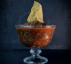 Alton Brown Instagram - A blend of roasted peppers and chiles brings a smoky flavor to this classic tomato salsa. In fact, this is the only salsa I keep on hand year-round. I use it in scrambled eggs, on pizza, and, of course, chilaquiles!

#linkinbio #roastedchilesalsa #altonlikesitspicy #latininspiration