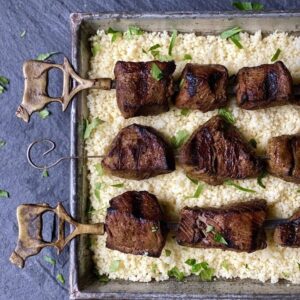 Alton Brown Instagram - Although many cuts, from the round to the chuck, have kabob potential, I believe the sirloin primal best delivers that perfect balance of beefy flavor and meaty texture that you expect from something as elemental as a kabob.

#beefkabob #linkinbio #grilledandsmoky #instagood