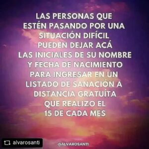 Alvaro Santi Instagram - ESTE ES EL ÚNICO LUGAR DONDE DEBEN REGISTRAR SUS DATOS PERSONALES (INICIALES DE TU NOMBRE COMPLETO Y FECHA DE NACIMIENTO) SI DESEAN PARTICIPAR DE LA SANACIÓN A DISTANCIA GRATUITA QUE REALIZARÉ ESTE LUNES15 DE ABRIL A LAS 22HRS. TAMBIÉN PUEDEN INCLUÍR A OTRAS PERSONAS. EN ESTOS DÍAS PUBLICARÉ LAS INSTRUCCIONES PARA RECIBIRLA. INVITA A OTRAS PERSONAS A SEGUIR ESTA CUENTA PARA QUE PUEDAN PARTICIPAR. ¡¡USEMOS EL PODER DE LA FUERZA COLECTIVA!! #repostandroid #repostw10