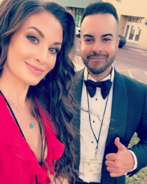 Aly Mang Instagram - 🎞️ An honor & joy to share our film, “The Beginning” @fortmyersfilmfestival ✨ 

Some snaps from the opening night red carpet… 
🚪Meet “Adam & Eve”🍎@thebeginning_shortfilm 🐍

• Thank you💄 @jaz.mua & 💁🏻‍♀️ @angelanicolemua •