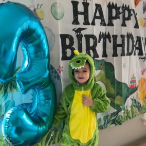 Aly Mang Instagram - 🦖 My baby is ROOARING into THREE! 🥳

🎂 Happy Birthday to our Thomas-O-Saurus.. Our shining light! We love you more than words! 🦕✨

(PS. Yes that’s still a McQueen in his hand… a “blue”one — never without his best pal! 😂)

#ThomasJeffreyMang #YouWillAlwaysBeMyBaby
