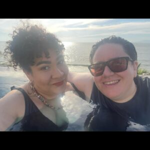 Amanda-Faye Jimenez Instagram - I wish I had kept count of the number of times in our nearly 17 years together that I’ve said the words to Jo “You’re the cutest person I’ve ever met. I want to murder you and wear you like a suit, but then I would miss you too much” but I said it today again, so maybe I’ll start from here.

1. Us in Puerto Vallarta on my Drag Race prize trip (thanks Mama Ru!) in April this year
2. Us in SF partying hard in like 2008 shortly after we started dating 
3. OK I’m also posting this to MOTIVATE myself to have the courage to tell the start of our story at @queerspacesstorytelling Thursday 6/20!! 
4. Just a life update 💖