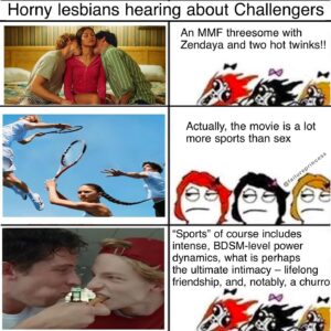 Amanda-Faye Jimenez Instagram - Truthfully, it took a lot out of me to resist the urge to return briefly to meme form and not simply make one about my recent hysterectomy, but luckily for you: 

1. I saw Challengers, which blew my MIND!!
2. It’s #femmefriday
3. The blue eye shadow and red lip thing that’s happening everywhere 👄
4. I started a new antidepressant after almost 3 years being absolutely ridden raw by major depressive disorder and prrrettty serious anxiety, and it is helping, I think, but it has not made me any less prone to eating ill-advised cheeses. 
5. So yeah, I had surgery and for the very first time, for a little while, I felt completely embodied, totally human, like the woman I’ve been wanting to be my whole life, in fact, and I can’t talk about that much without crying, so it’s probably an essay, not a meme *eyeroll, jackoff motion*
