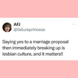 Amanda-Faye Jimenez Instagram - Ok YES queer couples/relationships deserve the same legal rights and protections as hetero ones, and it’s fucked up that we still have to fight for that and live in fear of it being taken away constantly, but I will say, the time before legal gay marriage was a wild ride and a heck of a hoot sometimes! Maybe the answer is that state-sanctioned marriage shouldn’t be one of the only things that provides financial, medical, and social stability for some of us 🤔🤔🤔 OH WELL, BACK TO JOKES!