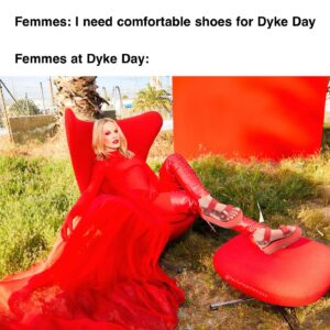 Amanda-Faye Jimenez Instagram - If you know me, you know how much it means to me that Kylie Minogue has snatched crown early for gay song of the summer with Padam Padam, and I’m going to need lesbians to take heed i m m e d i a t e l y!! #femmefriday #padampadam cc: @dykedayla