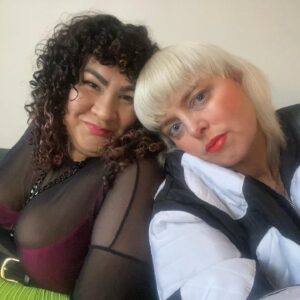 Amanda-Faye Jimenez Instagram - Finally getting around to June/Pride dump. So appropriately #femmefriday and appropriately Barbie Friday tbh because so many icons herein wowow!

🩷 lesbian flag nails
🩷 fangirling over performing with @kirstenvangsness at @sororitytheatre Waves 
🩷 First annual Disney Gays and Disney Adults Are Not The Same Thing But Yeah This Is The Best Night Of Our Lives Summit aka Disney Pride Nite
🩷 My heartthrob Poodle!!
🩷 Let’s Go Sparks (clap clap clap clap clap)
🩷 lesbian flag (inspired) nails
🩷 with one of my personal heroes and femme icon @guinevereturner signing her incredible memoir When The World Didn’t End
🩷 Peaches Pride @queerlybelovedsf 
🩷 my @ashashashashashashley 
🩷 Bratmobile show with my angels @kpepe and @samiterrestrial