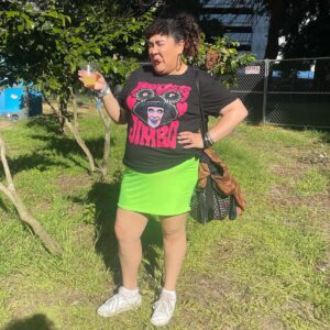 Amanda-Faye Jimenez Instagram - Not beating the stank face allegations any time soon, but  the shirt @jimbothedragclown gifted me post-show is my new most prized possession after the wig and dress she let me keep (!!), and everyone at @mosswood_meltdown_i_love_you last weekend was EXTREMELY #teamjimbo 📸: @randi.rose