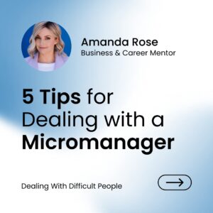 Amanda Rose Instagram - Micromanagers are bosses who want to know everything a worker is doing and make every decision for them – often creating double the work 😐

Working under a micromanager can be suffocating, demoralising and exhausting. So what can you do about it? Here are some tips for how you can approach the situation (steadily increasing in seriousness!)

🎤 I run workshops and give keynote speeches on a range of topics, working with corporations and individuals to solve problems, remove barriers, and inspire. If your business or organisation is looking for a straight-talking, engaging keynote speaker or workshop facilitator, learn more about my services via the link in bio or reach out to me directly for a chat 💬

#micromanaging #micromanager #communicationskills #businessmentoring #careermentoring #womeninleadership #womeninbusiness #leadershiptips #leadership #careermentor #leadershipmentor #amandarose #bosslady #leadershipadvice