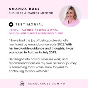 Amanda Rose Instagram - It's always wonderful to hear feedback from my mentoring clients ☺ It's a privilege to be able to help career and business women find the confidence and ability within themselves to reach new heights.

Are you a career woman looking for a mentor to help you fast-track your career? I currently have a few one-on-one mentoring positions available.

Whether you’re looking at a career change, need assistance with career progression, keen to build your confidence, or want practical advice on navigating the world of leadership, I'll work with you to tackle the obstacles standing in your way and approach your career with renewed enthusiasm 🔥

Learn more about my mentoring services via my website (link in bio) or reach out to me directly for a chat.

#mentoring #careermentoring #careermentor #careerwoman #careerwomen #womeninbusiness #femalefounders #amandarose #bosslady