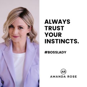 Amanda Rose Instagram - We need to remember to trust our gut instincts. Whether it's a business offer that seems a little too good to be true, a networking interaction that left a bad taste in your mouth, or a situation where you feel you need to speak up: pay attention to that voice 🗣

Being able to trust your instincts takes practice. We are inundated with so many people telling us what to think and feel that it's difficult to stay in tune with our own thoughts and feelings.

Make sure you find time to check in with yourself and realign with what's important to you. That way when the little voice in your head speaks up, you can hear it 👀

#instincts #trustyourgut #womeninleadership #womeninbusiness #leadershiptips #leadership #careermentor #leadershipmentor #amandarose #bosslady #womeninleadership #leadershipadvice