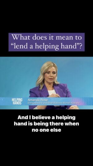 Amanda Rose Instagram - Today on @9gem I joined the panel on @helpinghandstvau to discuss what it actually means to lend someone a helping hand 🤝

To me, this means being there for people when nobody else is. It’s about taking action - quietly and without expectation of recognition - when everybody else has moved on or is disinterested.

We’ve all been in a position where we’ve needed a helping hand, and I’m sure we remember the people who helped us in those moments. Think about how you can be that person for somebody else.

Catch the replay on @channel9 tomorrow at 5:30am or online at @9now 📺

#helpinghandstvau #helpinghands #womeninbusiness #womeninleadership #compassion #changemakers