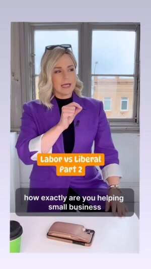 Amanda Rose Instagram - Labor Party versus Liberal Party. Let’s talk small business. 

#Politics #SmallBusiness #Australia #SmallBiz #auspol #laborvsliberal