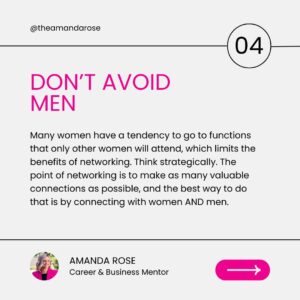 Amanda Rose Instagram - One of the most influential and efficient ways to raise your profile and generate quality partnerships and leads in the business world is through networking 🤝

However, networking will only help you if done strategically and with confidence. As with most things, there are certain do’s and don’ts when it comes to networking. Here are my top tips for those of you wanting to network with confidence.

🙋🏻‍♀️ If you’re looking for a mentor to help you navigate the world of business, I offer one-on-one mentoring services. Work with me to strategise for your business and tackle the obstacles standing in your way. Learn more on my website (link in bio)

#networking #networkingtips #businessmentor #businesstips #confidence #careermentor #amandarose #bosslady #womeninleadership #womeninbusiness
