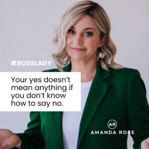 Amanda Rose Instagram - Are you a serial people pleaser? Do you find it difficult to turn down opportunities or requests?

When you say yes to everything – even things that aren’t adding value to your business or career – you are diluting the power of your “yes” 📉

Inevitably you will be unable to deliver on everything you say yes to, and that dilutes the value of your word too.

✅ Make sure that when you say “yes” you are agreeing for the right reasons, otherwise you will end up becoming overwhelmed and lose momentum towards the things you are actually trying to achieve.

#businessadvice #peoplepleasing #boundaries #goals #lifeadvice #quotes #careertips #womeninleadership #womeninbusiness #careermentor #amandarose #bosslady #careeradvice