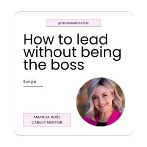 Amanda Rose Instagram - There is a big difference between being a leader and being "the boss". In business it is assumed that if you are in a position of power then you are automatically a leader, but this is not necessarily the case. I'm sure all of us have experienced a boss who was an ineffectual leader 😬

On the flip side, many of us have had to lead from below and manage UP ⬆

So how can you lead when you're not the one at the top of the chain? These tips will help you demonstrate your leadership capabilities and lead those around (and even above) you.

🙋‍♀️ Looking for a mentor to help you lead more confidently and fast-track your leadership career? I help women overcome obstacles and plan the next steps in their career. Learn more about my mentoring via my website (link in bio) or DM me.

#leadershiptips #leadershipadvice #careeradvice #careermentoring #womeninleadership #womeninbusiness #leadership #careermentor #leadershipmentor #amandarose #bosslady