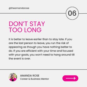 Amanda Rose Instagram - One of the most influential and efficient ways to raise your profile and generate quality partnerships and leads in the business world is through networking 🤝

However, networking will only help you if done strategically and with confidence. As with most things, there are certain do’s and don’ts when it comes to networking. Here are my top tips for those of you wanting to network with confidence.

🙋🏻‍♀️ If you’re looking for a mentor to help you navigate the world of business, I offer one-on-one mentoring services. Work with me to strategise for your business and tackle the obstacles standing in your way. Learn more on my website (link in bio)

#networking #networkingtips #businessmentor #businesstips #confidence #careermentor #amandarose #bosslady #womeninleadership #womeninbusiness
