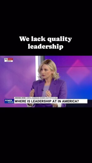 Amanda Rose Instagram - It is no secret that we like good quality leadership in this world. Too many people value power and money over quality, character, compassion, and inclusiveness. 

We need to do better on who we decide we want to be led by and demand better quality candidates, who represent us in parliament. 

Thank you @gabriellapower for having me on the Power Hour. 

#auspol #biden #trump #politics #leadership #skynews