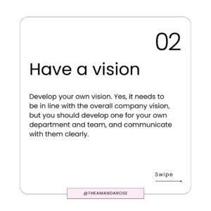 Amanda Rose Instagram - There is a big difference between being a leader and being "the boss". In business it is assumed that if you are in a position of power then you are automatically a leader, but this is not necessarily the case. I'm sure all of us have experienced a boss who was an ineffectual leader 😬

On the flip side, many of us have had to lead from below and manage UP ⬆

So how can you lead when you're not the one at the top of the chain? These tips will help you demonstrate your leadership capabilities and lead those around (and even above) you.

🙋‍♀️ Looking for a mentor to help you lead more confidently and fast-track your leadership career? I help women overcome obstacles and plan the next steps in their career. Learn more about my mentoring via my website (link in bio) or DM me.

#leadershiptips #leadershipadvice #careeradvice #careermentoring #womeninleadership #womeninbusiness #leadership #careermentor #leadershipmentor #amandarose #bosslady