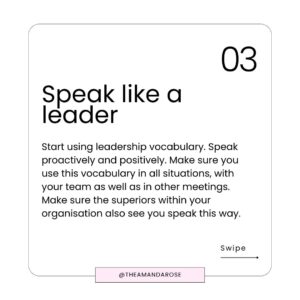 Amanda Rose Instagram - There is a big difference between being a leader and being "the boss". In business it is assumed that if you are in a position of power then you are automatically a leader, but this is not necessarily the case. I'm sure all of us have experienced a boss who was an ineffectual leader 😬

On the flip side, many of us have had to lead from below and manage UP ⬆

So how can you lead when you're not the one at the top of the chain? These tips will help you demonstrate your leadership capabilities and lead those around (and even above) you.

🙋‍♀️ Looking for a mentor to help you lead more confidently and fast-track your leadership career? I help women overcome obstacles and plan the next steps in their career. Learn more about my mentoring via my website (link in bio) or DM me.

#leadershiptips #leadershipadvice #careeradvice #careermentoring #womeninleadership #womeninbusiness #leadership #careermentor #leadershipmentor #amandarose #bosslady