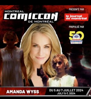 Amanda Wyss Instagram - So excited for @mtlcomiccon! I look forward to celebrating the 40th Anniversary of #NightmareOnElmStreet with you! Thank you to all of the fans for being the BEST ever!! And Cheers to the 50th Anniversary of Montreal Comic-Con!🥂#anniversary @montreal #comiccon #nancyandtina #fans #freddykrueger