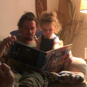 Amaryllis Fox Instagram - Nothing explodes my heart quite like watching you two together. Happy dada’s day, my love. Can’t wait to do it all over again in August! 🙌🌟✨🥰🐾❤️