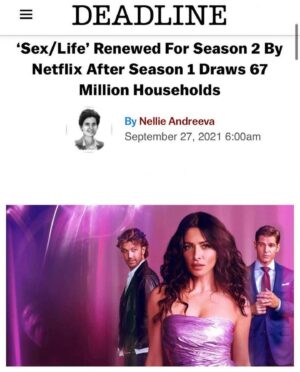 Amber Goldfarb Instagram - SEASON 2 is a goooooo!!!!!! 🎉 Wonder what Trina will be up to… 🤔😈 #sexlife #netflix #netflixseries #greenlight #bignews